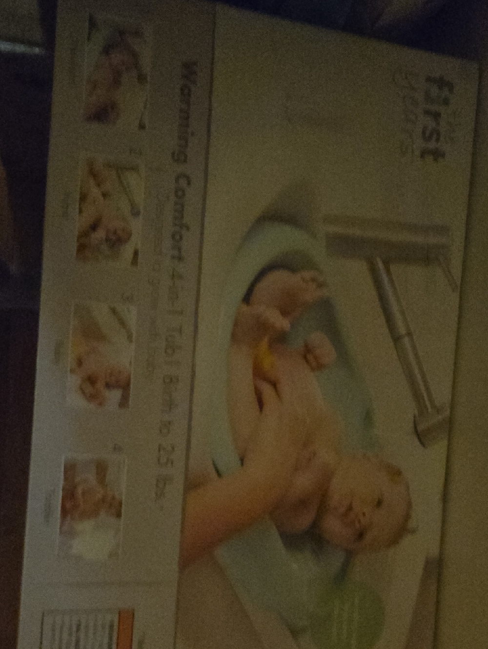 First Years Infant Bath Tub in Light Blue - Supportive Baby Bath Seat New